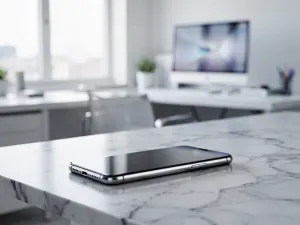 Mężczyzna trzyma w dłoni smartfon Samsung Galaxy S23 Ultra, prezentując jego elegancki design i zaawansowany aparat.